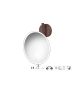 Sanco LED Cosmetic mirrors Μεγεθυντικός καθρέπτης x5 με LED Wenge ανάγλυφο MRLED-764-Α75