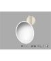 Sanco LED Cosmetic mirrors Μεγεθυντικός καθρέπτης x5 με LED Μπεζ ματ MRLED-764-Μ102