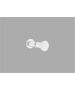 Sanco Glass Door Accessories Διπλό Πόμολο / Άγκιστρο Λευκό ματ SET-GL0670-Μ101