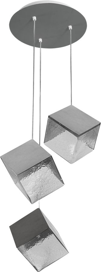 PDC 4021-3 CR # ΚΥΒΟΙ ΑΝΙΣΟΠΕΔΟΙ ΜΕΤΑΛΛΟ + ΔΙΑΦΑΝΟ ΓΥΑΛΙ 3Χ G9 ARlight 0104496