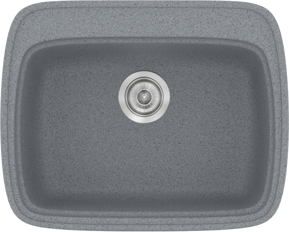 Sanitec Νεροχύτης 313 Classic 58×50 313-17-Metallic-Silver