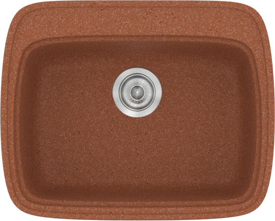 Sanitec Νεροχύτης 313 Classic 58×50 313-20-Granite-Terracota