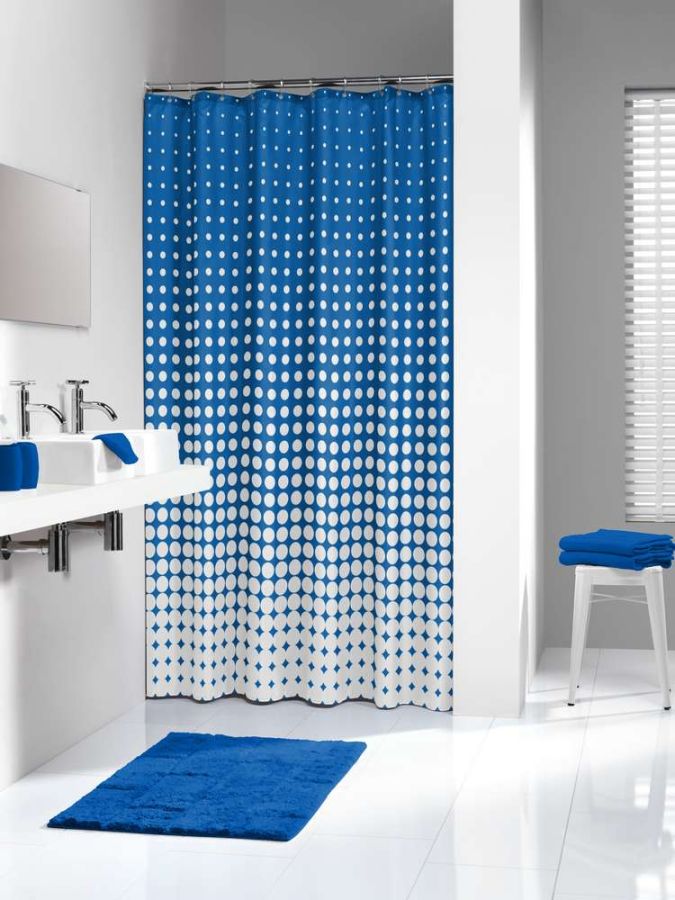 Speckles 180x200 royal blue κουρτίνα μπάνιου υφασμάτινη Sealskin  233601323