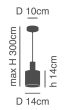 SE21-NM-4-SH2 ADEPT TUBE Nickel Matt Pendant Grey Fabric Shade+ HOMELIGHTING 77-8421