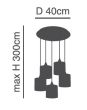 SE21-BL-B10-BL5-MS1 ADEPT PENDANT Black Metal Shade + HOMELIGHTING 77-9042