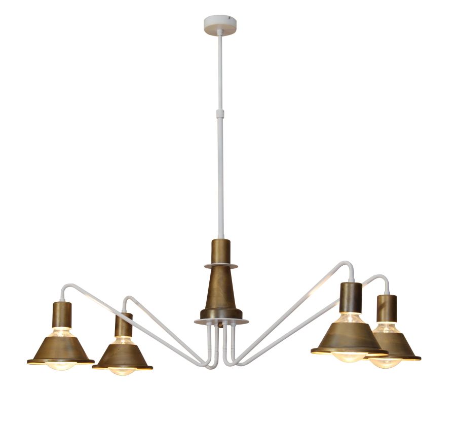 HL-3521-4 EMILY OLD BRONZE & WHITE PENDANT HOMELIGHTING 77-3762