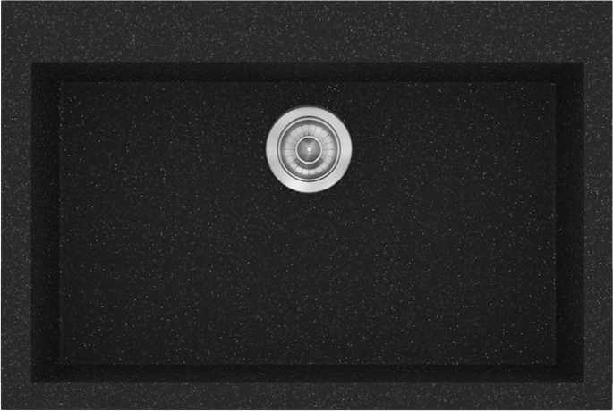 Sanitec Νεροχύτης 338 Classic 70×50 338-05-Granite-Black