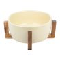 Σαλατιέρα Ivory με Βάση Acacia 28x12,5cm Estia Home Art Allure Ivrory  01-25014