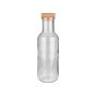 Μπουκάλι Γυάλινο 1000ml με Καπάκι Φελλού Γκρι  Estia Home Art 01-21863