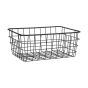 Καλάθι Οργάνωσης 28x22x12,5cm Μαύρο Μεταλλικό Estia Home Art Bamboo Essentials 01-26721