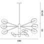 ARTE ILLUMINA ΦΩΤΙΣΤΙΚΟ ΚΡΕΜΑΣΤΟ 9ΦΩΤΟ LED 63W 3CCT 88X65 ΜΑΥΡΟ/ΧΡΥΣΟ Eurolamp 144-10012
