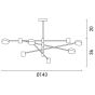 ARTE ILLUMINA ΦΩΤΙΣΤΙΚΟ ΚΡΕΜΑΣΤΟ 8ΦΩΤΟ LED 48W 143X36ΧΡΥΣΟ Eurolamp 144-10023