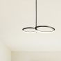 ARTE ILLUMINA ΦΩΤΙΣΤΙΚΟ ΚΡΕΜΑΣΤΟ 2ΦΩΤΟ LED 30W 600X360X250 ΜΑΥΡΟ Eurolamp 144-10029