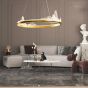 ARTE ILLUMINA ΦΩΤΙΣΤΙΚΟ ΚΡΕΜΑΣΤΟ ΔΑΚΡΥ LED 55W Φ80X20 ΧΡΥΣΟ Eurolamp 144-15003