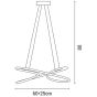 ΦΩΤΙΣΤΙΚΟ ΚΡΕΜΑΣΤΟ ΟΒΑΛ LED 40W670X200X200 4000Κ ΝΙΚΕΛ ARTE ILLUMINA SATURN Eurolamp 144-15014