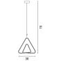 ARTE ILLUMINA SATURN ΦΩΤΙΣΤΙΚΟ ΚΡΕΜΑΣΤΟ ΤΡΙΓΩΝΟ LED 30W 410X410X140 4000Κ ΜΑΥΡΟ Eurolamp 144-15018