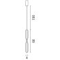 ARTE ILLUMINA ΦΩΤΙΣΤΙΚΟ ΚΡΕΜΑΣΤΟ ΓΡΑΜΜΙΚΟ LED 20W 3000Κ 42X60 ΛΕΥΚΟ Eurolamp 144-16010