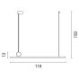 ARTE ILLUMINA ΦΩΤΙΣΤΙΚΟ ΓΡΑΜΜΙΚΟ ΜΟΝΟΦΩΤΟ LED 25W ΜΑΥΡΟ L118*H13CM, 3 CCT Eurolamp 144-16025