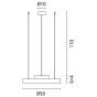 ARTE ILLUMINA ΦΩΤΙΣΤΙΚΟ ΚΡΕΜΑΣΤΟ LED 40W 3000Κ 50X9 ΛΕΥΚΟ Eurolamp 144-17000