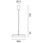 ARTE ILLUMINA ΦΩΤΙΣΤΙΚΟ ΚΡΕΜΑΣΤΟ LED 30W D40*H120CM ΜΑΥΡΟ 3CCT Eurolamp 144-17027