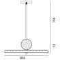 ARTE ILLUMINA WAVES ΦΩΤΙΣΤΙΚΟ ΚΡΕΜΑΣΤΟ LED 36W Φ40X13 ΜΑΥΡΟ/ΧΡΥΣΟ Eurolamp 144-18001