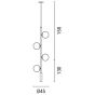 ΦΩΤΙΣΤΙΚΟ ΚΡΕΜΑΣΤΟ ΤΕΤΡΑΦΩΤΟ 4XE27 Max 4x10W Φ450X2800mm ΧΡΥΣΟ ARTE ILLUMINA PUFF Eurolamp 144-20001