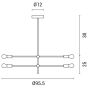 ΦΩΤΙΣΤΙΚΟ ΚΡΕΜΑΣΤΟ ΤΕΤΡΑΦΩΤΟ 4XΕ27 1000X550mm  Max 15W ΛΕΥΚΟ ARTE ILLUMINA SKYLINE Eurolamp 144-23000