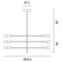 ARTE ILLUMINA ΦΩΤΙΣΤΙΚΟ ΚΡΕΜΑΣΤΟ 6XΕ27 100X65 ΛΕΥΚΟ Eurolamp 144-23003