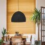 ΦΩΤΙΣΤΙΚΟ ΚΡΕΜΑΣΤΟ ΜΟΝΟΦΩΤΟ Ε27 MAX 60W D500X350 RATTAN ΜΑΥΡΟ ARTE ILLUMINA KAI Eurolamp 144-33024