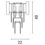 ARTE ILLUMINA ARTE ILLUMINA ΑΠΛΙΚΑ ΤΟΙΧΟΥ 2XΕ14 22X40 ΧΡΥΣΟ ERATO Eurolamp 144-52001