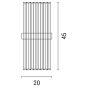 ΑΠΛΙΚΑ ΤΟΙΧΟΥ 2XΕ14 20X45 ΧΡΥΣΟ ARTE ILLUMINA ERATO Eurolamp 144-52005
