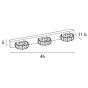 ARTE ILLUMINA ΑΠΛΙΚΑ ΤΟΙΧΟΥ  LED 9W 4000Κ ΟΒΑΛ 3Φ 460X50X116 ΝΙΚΕΛ Eurolamp 144-80007