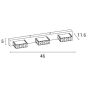 ARTE ILLUMINA ΑΠΛΙΚΑ ΤΟΙΧΟΥ  LED 9W 4000Κ ΤΕΤΡΑΓΩΝΟ 3Φ 460X50X116 ΝΙΚΕΛ Eurolamp 144-80009