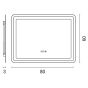 ΚΑΘΡΕΠΤΗΣ ΠΑΡΑΛΛΗΛΟΓΡΑΜΟΣ TOUCH LED 20W 4000Κ 800X600X30 ARTE ILLUMINA MIRO Eurolamp 144-88002