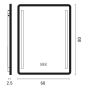 ΚΑΘΡΕΠΤΗΣ ΠΑΡΑΛΛΗΛΟΓΡΑΜΜΟΣ TOUCH  LED 20W 4000K 600X800mm ARTE ILLUMINA MIRO Eurolamp 144-88004