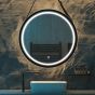 ΚΑΘΡΕΠΤΗΣ ΣΤΡΟΓΓΥΛΟΣ TOUCH LED  ΜΕ ΜΑΥΡΟ ΣΤΗΡΙΓΜΑ 20w 3CCT 600mm ARTE ILLUMINA MIRO Eurolamp 144-88007