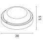 ΦΩΤΙΣΤΙΚΟ ΤΟΙΧΟΥ ΣΤΡΟΓΓΥΛΟ LED 18W Φ200X55 4000K IP54 ΛΕΥΚΟ PLUS ARTE ILLUMINA Eurolamp 145-20016