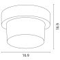 ΑΠΛΙΚΑ ΤΟΙΧΟΥ ΣΤΡΟΓΓΥΛΗ LED 12W Φ169X100 3000K IP65 ΜΑΥΡΗ PRO ARTE ILLUMINA Eurolamp 145-20202
