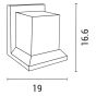 ΑΠΛΙΚΑ ΤΟΙΧΟΥ Ε27 190X166,5X166 IP54 ΓΚΡΙ ARTE ILLUMINA Eurolamp 145-20600