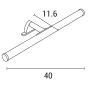 ΦΩΤΙΣΤΙΚΟ ΜΠΑΝΙΟΥ 6W 3000K 400X116X53 IP44 ΝΙΚΕΛ ARTE ILLUMINA NERO Eurolamp 145-21505