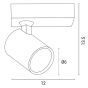 ΣΠΟΤ ΤΟΙΧΟΥ ΜΟΝΟ ΣΤΡΟΓΓΥΛΟ GU10 Φ60X120X135 ΛΕΥΚΟ ARTE ILLUMINA Eurolamp 145-25019