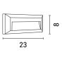 ARTE ILLUMINA ARTE ILLUMINA ΑΠΛΙΚΑ ΤΟΙΧΟΥ LED SLIM 2W IP65 220-240V 3000K 230X80X27mm ΓΚΡΙ PRO Eurolamp 145-52056