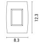 ΑΠΛΙΚΑ ΤΟΙΧΟΥ ΧΩΝΕΥΤΗ (ΓΥΨΟΣΑΝΙΔΑΣ) SLIM LED 2W 83X123X35 3000K IP65 ΛΕΥΚΗ PLUS ARTE ILLUMINA Eurolamp 145-52103