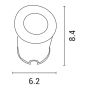ΦΩΤΙΣΤΙΚΟ ΔΑΠΕΔΟΥ ΕΞΩΤΕΡΙΚΟ LED 3W IP65 85-265V Φ62mm ΜΑΥΡΟ PRO ARTE ILLUMINA Eurolamp 145-52550