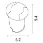 ΦΩΤΙΣΤΙΚΟ ΔΑΠΕΔΟΥ ΕΞΩΤΕΡΙΚΟ 2F LED 3W IP65 85-265V Φ62mm ΜΑΥΡΟ PRO ARTE ILLUMINA Eurolamp 145-52552