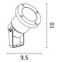 ΣΠOT ΚΗΠΟΥ ΠΛΑΣΤΙΚΟ GU10 IP65 230V Φ95X100 ΓΚΡΙ ARTE ILLUMINA Eurolamp 145-82025