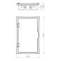 ΠΙΝΑΚΑΣ ΧΩΝΕΥΤΟΣ ΠΛΑΣΤΙΚΟΣ ECONOMIC 3Χ12 IP 40 (PE+N) Eurolamp 151-25034