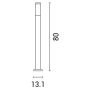 ΚΟΛΩΝΑΚΙ ΔΑΠΕΔΟΥ ΙΝΟΧ ΣΕΙΡΑ 80cm "XIOS" E27 ARTE ILLUMINA Eurolamp 154-56023