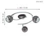 Σποτ Τρίφωτη Ροζέτα D34,5xB29cm 3xGU10 3x2,8w 3x250lm 3000Κ Ατσάλι Νίκελ-Μαύρο Eglo Bimeda 31007