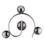 Σποτ Τρίφωτη Ροζέτα D34,5xB29cm 3xGU10 3x2,8w 3x250lm 3000Κ Ατσάλι Νίκελ-Μαύρο Eglo Bimeda 31007
